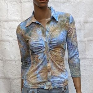 Y2K 2000s retro button up blouse